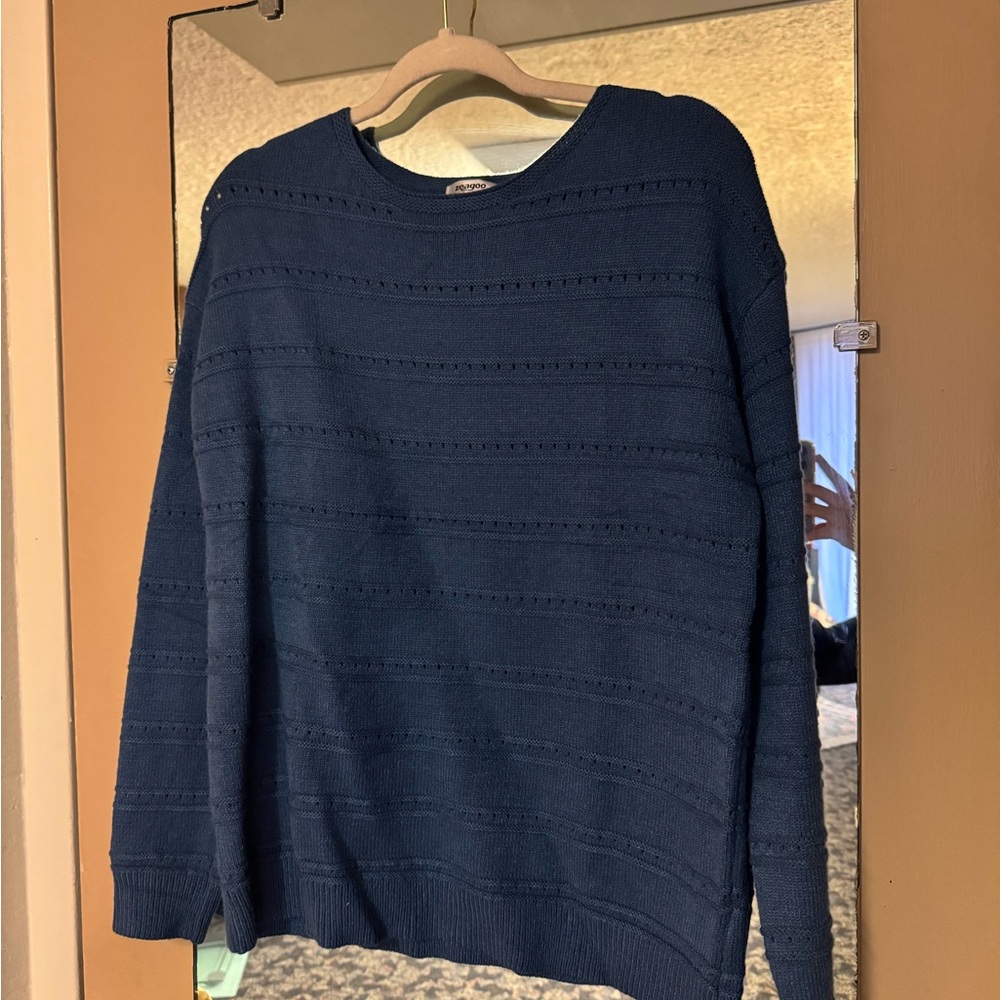 Navy Blue Knitted Sweater